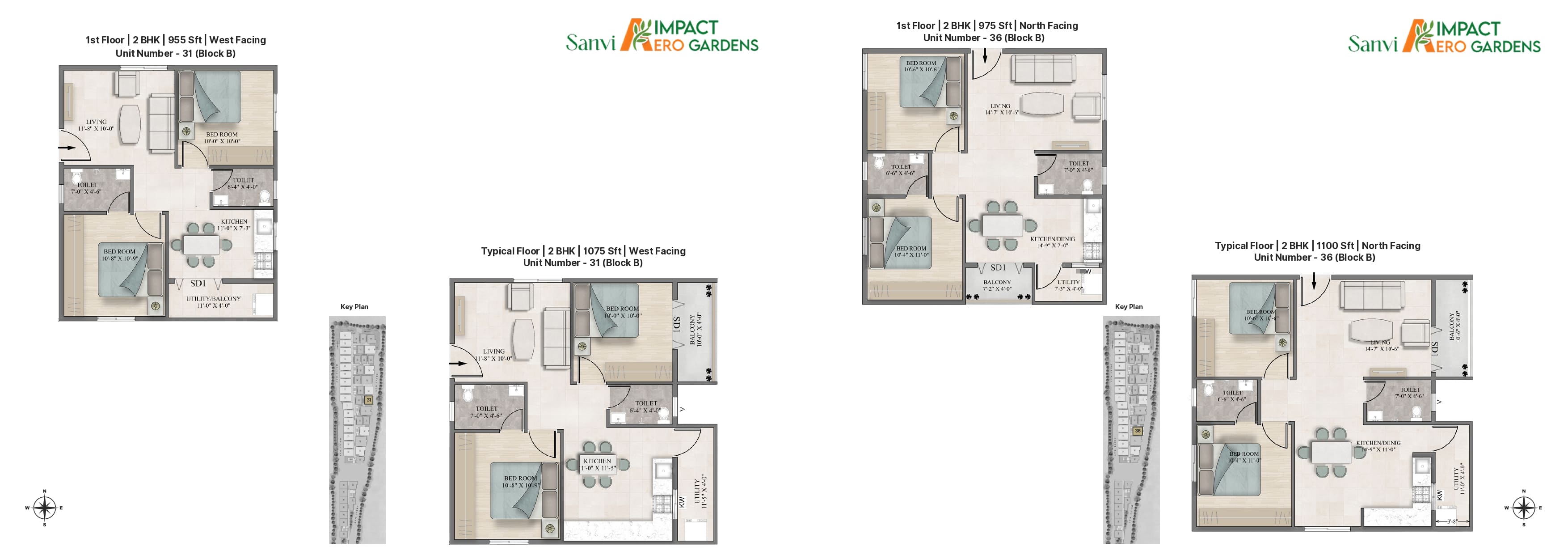 2 BHK Floor Plan